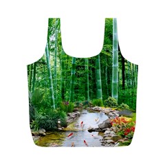 Bamboo Forest Squid Family Full Print Recycle Bag (m) by Grandong