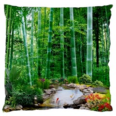 Bamboo Forest Squid Family Standard Premium Plush Fleece Cushion Case (two Sides) by Grandong