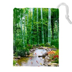 Bamboo Forest Squid Family Drawstring Pouch (4xl) by Grandong