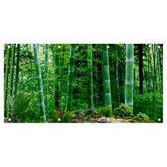 Bamboo Forest Squid Family Banner And Sign 8  X 4  by Grandong