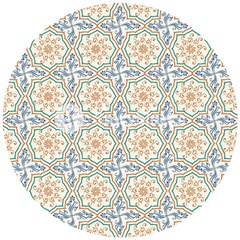 Ornaments Style Pattern Wooden Puzzle Round by Grandong