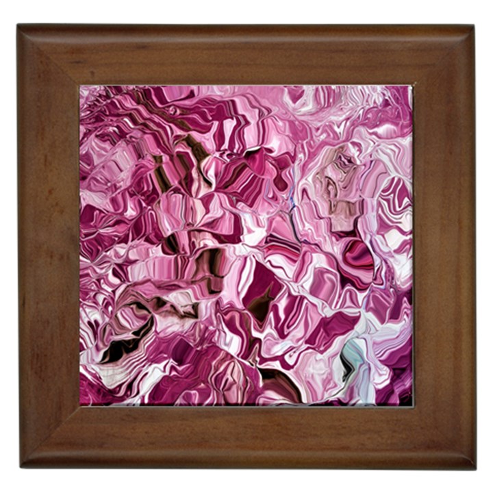 Rosa Antico Smudged Framed Tile