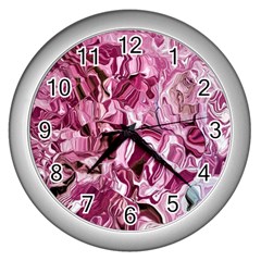 Rosa Antico Smudged Wall Clock (silver)