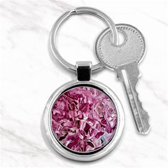 Rosa Antico Smudged Key Chain (round) by kaleidomarblingart