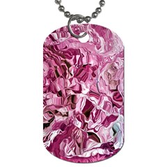 Rosa Antico Smudged Dog Tag (two Sides) by kaleidomarblingart