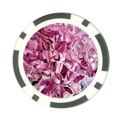 Rosa Antico Smudged Poker Chip Card Guard by kaleidomarblingart