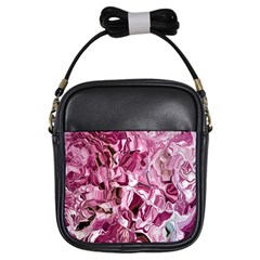 Rosa Antico Smudged Girls Sling Bag by kaleidomarblingart