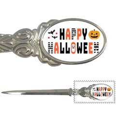 Happy Halloween Slot Text Orange Letter Opener by Sarkoni