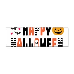 Happy Halloween Slot Text Orange Sticker Bumper (10 Pack) by Sarkoni