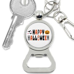 Happy Halloween Slot Text Orange Bottle Opener Key Chain by Sarkoni