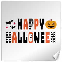 Happy Halloween Slot Text Orange Canvas 20  X 20  by Sarkoni