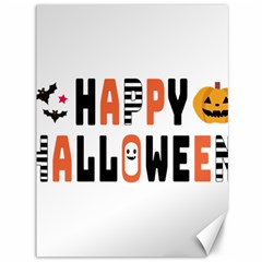 Happy Halloween Slot Text Orange Canvas 36  X 48  by Sarkoni