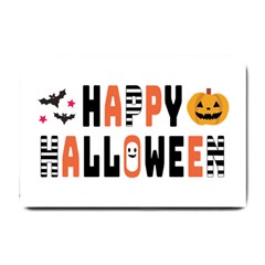 Happy Halloween Slot Text Orange Small Doormat by Sarkoni