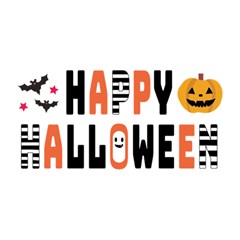 Happy Halloween Slot Text Orange Play Mat (square) by Sarkoni