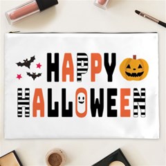 Happy Halloween Slot Text Orange Cosmetic Bag (xxl) by Sarkoni