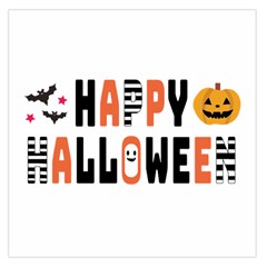 Happy Halloween Slot Text Orange Square Satin Scarf (36  X 36 ) by Sarkoni