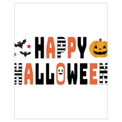 Happy Halloween Slot Text Orange Drawstring Bag (small) by Sarkoni