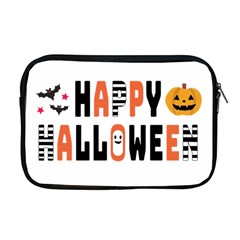 Happy Halloween Slot Text Orange Apple Macbook Pro 17  Zipper Case by Sarkoni