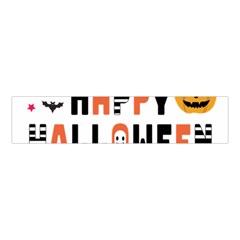 Happy Halloween Slot Text Orange Velvet Scrunchie by Sarkoni