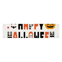 Happy Halloween Slot Text Orange Banner And Sign 4  X 1  by Sarkoni