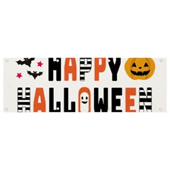 Happy Halloween Slot Text Orange Banner And Sign 9  X 3  by Sarkoni