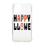 Happy Halloween Slot Text Orange iPhone 11 Pro 5.8 Inch TPU UV Print Case Front