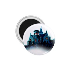 Blue Castle Halloween Horror Haunted House 1 75  Magnets by Sarkoni