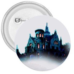 Blue Castle Halloween Horror Haunted House 3  Buttons