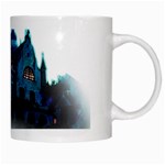 Blue Castle Halloween Horror Haunted House White Mug Right