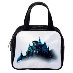 Blue Castle Halloween Horror Haunted House Classic Handbag (one Side) by Sarkoni