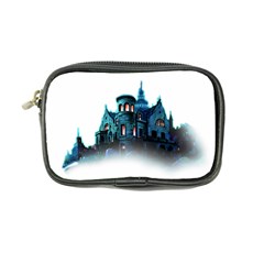 Blue Castle Halloween Horror Haunted House Coin Purse by Sarkoni