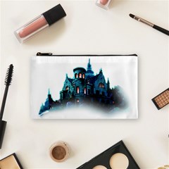 Blue Castle Halloween Horror Haunted House Cosmetic Bag (small) by Sarkoni