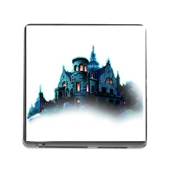 Blue Castle Halloween Horror Haunted House Memory Card Reader (square 5 Slot) by Sarkoni