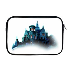 Blue Castle Halloween Horror Haunted House Apple Macbook Pro 17  Zipper Case by Sarkoni