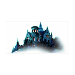 Blue Castle Halloween Horror Haunted House Yoga Headband by Sarkoni