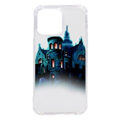 Blue Castle Halloween Horror Haunted House Iphone 14 Pro Max Tpu Uv Print Case by Sarkoni