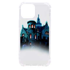 Blue Castle Halloween Horror Haunted House Iphone 13 Mini Tpu Uv Print Case