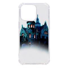 Blue Castle Halloween Horror Haunted House Iphone 13 Pro Tpu Uv Print Case by Sarkoni