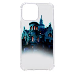 Blue Castle Halloween Horror Haunted House Iphone 13 Pro Max Tpu Uv Print Case by Sarkoni