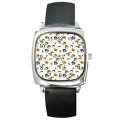 Happy Halloween Vector Images Square Metal Watch by Sarkoni