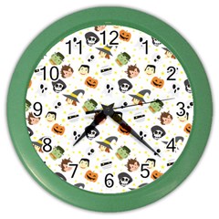 Happy Halloween Vector Images Color Wall Clock by Sarkoni