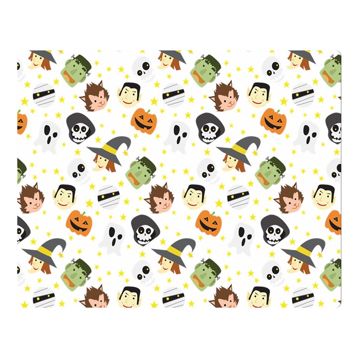 Happy Halloween Vector Images Two Sides Premium Plush Fleece Blanket (Large)