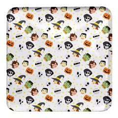 Happy Halloween Vector Images Square Glass Fridge Magnet (4 Pack) by Sarkoni