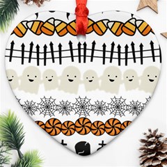 Halloween Holidays Heart Ornament (two Sides) by Sarkoni