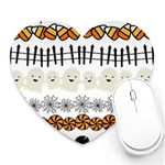 Halloween Holidays Heart Mousepad Front