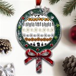 Halloween Holidays Metal X Mas Lollipop with Crystal Ornament Front