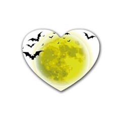 Happy Halloween Rubber Coaster (heart) by Sarkoni