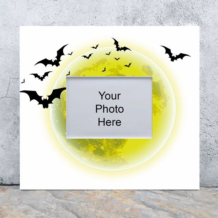 Happy Halloween White Wall Photo Frame 5  x 7 