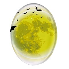 Happy Halloween Oval Glass Fridge Magnet (4 Pack)