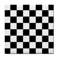 Black White Chess Board Tile Coaster by Ndabl3x